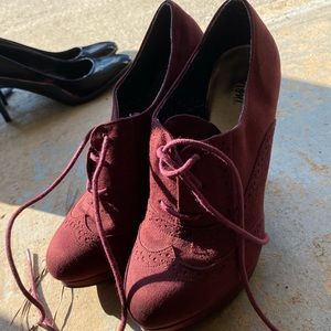 Burgundy Boots - Size 7 1/2